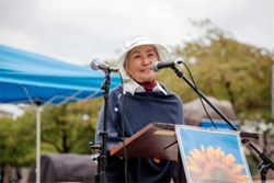 Hideko speaking at Humanity’s Council